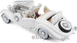 Diecast Vehicle White Car 118 Scale 1936 M-B 500 K Type Specialroadster For Kid