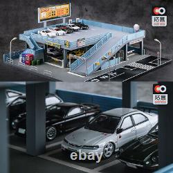 Xcartoys 1/64 Japan Two Levels Car Park Parking Model Kit Set  New ES01 