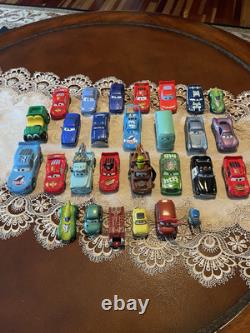 Disney Pixar CARS Mixed Lot of 28 Vehicles Metal & Plastic and wood Various Size