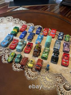 Disney Pixar CARS Mixed Lot of 28 Vehicles Metal & Plastic and wood Various Size