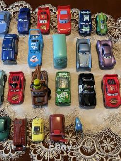 Disney Pixar CARS Mixed Lot of 28 Vehicles Metal & Plastic and wood Various Size