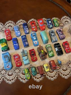Disney Pixar CARS Mixed Lot of 28 Vehicles Metal & Plastic and wood Various Size