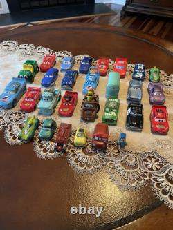 Disney Pixar CARS Mixed Lot of 28 Vehicles Metal & Plastic and wood Various Size