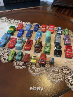 Disney Pixar CARS Mixed Lot of 28 Vehicles Metal & Plastic and wood Various Size