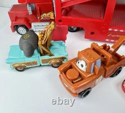Disney Pixar Cars Lot 5 Mack Transporter Lightning McQueen Mater El Materdor