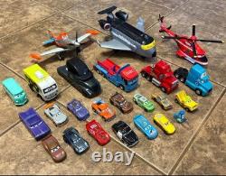Disney Pixar Cars & Planes PLASTIC Toy Vehicles Group Lot Set of 25