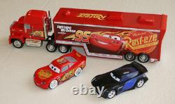 Disney Pixar Cars Super Liner Trailer Mack Hauler 2 Vehicles Jada Toy 98627 RARE
