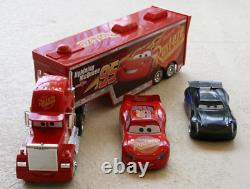 Disney Pixar Cars Super Liner Trailer Mack Hauler 2 Vehicles Jada Toy 98627 RARE