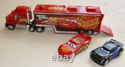 Disney Pixar Cars Super Liner Trailer Mack Hauler 2 Vehicles Jada Toy 98627 RARE