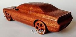 Dodge Challenger SRT8 117 Wood Scale Model Car Vehicle Replica Toy Simulation