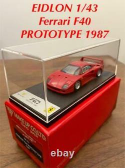 Eidron Mini Model Car 1/43 Scale Ferrari F40 PROTOTYPE 1987 Red Toy Vehicle