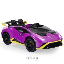 Electric Kids Ride On Car 12V Lamborghini Remote Control Toy Vehicle LED Lights