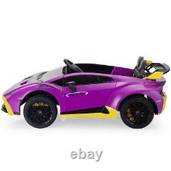 Electric Kids Ride On Car 12V Lamborghini Remote Control Toy Vehicle LED Lights