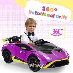 Electric Kids Ride On Car 12V Lamborghini Remote Control Toy Vehicle LED Lights