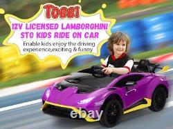 Electric Kids Ride On Car 12V Lamborghini Remote Control Toy Vehicle LED Lights