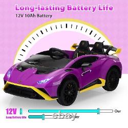 Electric Kids Ride On Car 12V Lamborghini Remote Control Toy Vehicle LED Lights
