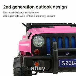 Electric Kids Ride On Off-Road Cars 12V Motorized Vehicles withRC Music Pink