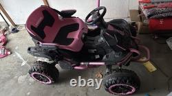 Electric Ride-On Toy Car with Pink and Black Design, Kids Off-Road Vehicle