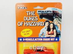 Ertl Dukes Of Hazzard 3 Vehicle Action Chase Set General Lee Boxx Hogg New Nice
