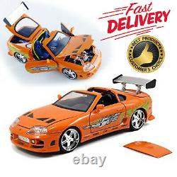 Fast & Furious Brian Toyota Supra Collectible Toy Vehicle Car 124 Scale Metal