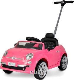 Fiat 500 Push Car, Pink, Large