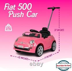 Fiat 500 Push Car, Pink, Large