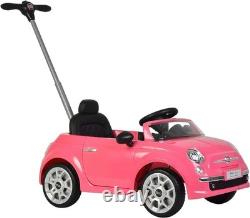 Fiat 500 Push Car, Pink, Large