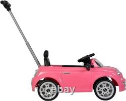 Fiat 500 Push Car, Pink, Large