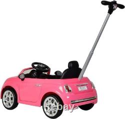 Fiat 500 Push Car, Pink, Large