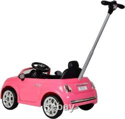 Fiat 500 Push Car, Pink, Large