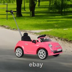 Fiat 500 Push Car, Pink, Large