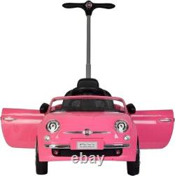 Fiat 500 Push Car, Pink, Large