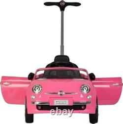Fiat 500 Push Car, Pink, Large