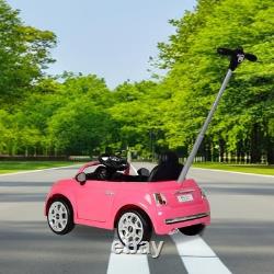 Fiat 500 Push Car, Pink, Large