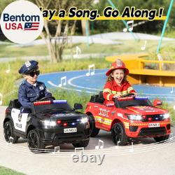 Fire Truck Ride on Car 12V Kids' Electric Vehicles with Bluetooth by