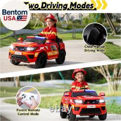 Fire Truck Ride on Car 12V Kids' Electric Vehicles with Bluetooth by