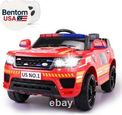 Fire Truck Ride on Car 12V Kids' Electric Vehicles with Bluetooth by