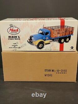First gear 1/34 Mack Truck L Model stake truck withengine load, Rare #19-3155