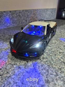 Florida Highway Patrol Chevrolet C8 Corvette with All Flashing Lights