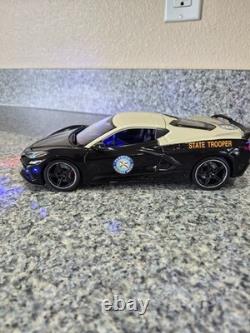 Florida Highway Patrol Chevrolet C8 Corvette with All Flashing Lights