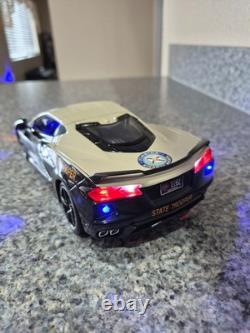 Florida Highway Patrol Chevrolet C8 Corvette with All Flashing Lights