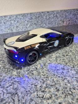 Florida Highway Patrol Chevrolet C8 Corvette with All Flashing Lights