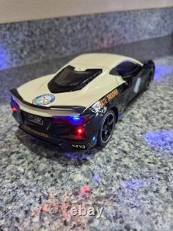 Florida Highway Patrol Chevrolet C8 Corvette with All Flashing Lights