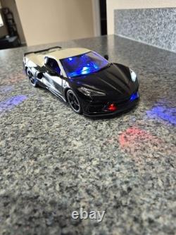 Florida Highway Patrol Chevrolet C8 Corvette with All Flashing Lights