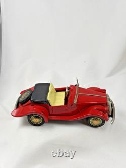 Friction Toy Car MG Red Convertible Windshield Touring Roadster