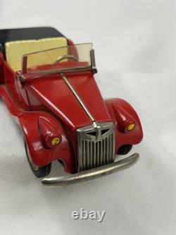Friction Toy Car MG Red Convertible Windshield Touring Roadster