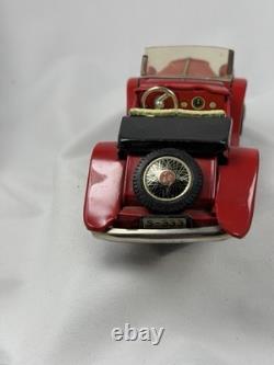 Friction Toy Car MG Red Convertible Windshield Touring Roadster