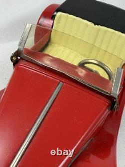 Friction Toy Car MG Red Convertible Windshield Touring Roadster
