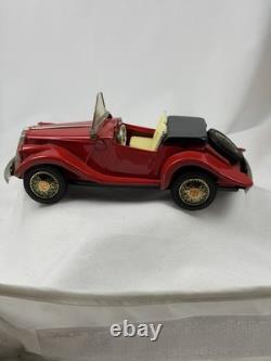 Friction Toy Car MG Red Convertible Windshield Touring Roadster