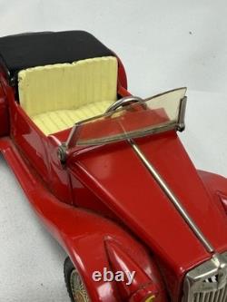 Friction Toy Car MG Red Convertible Windshield Touring Roadster